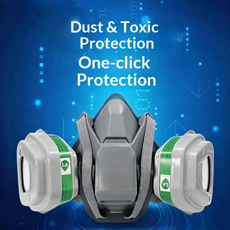 Dust Mask Construction - Silikon 6502QL Hızlı Tokalı Gaz Maskesi,